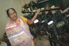 Ms. Kunti Devi from Chhapakaiya Women Group promoted by Birgunj branch of Parsa district in her thread mill.