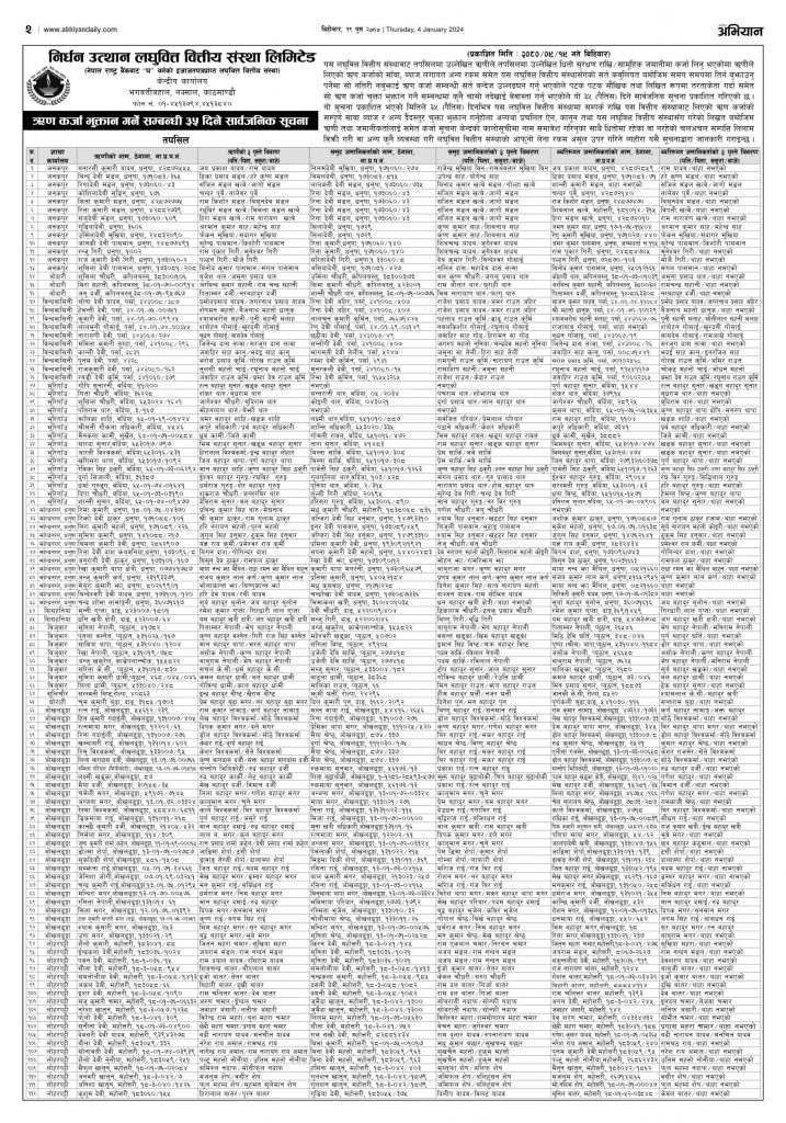 Published Notice_Aarthik Abhiyan_2080-09-19